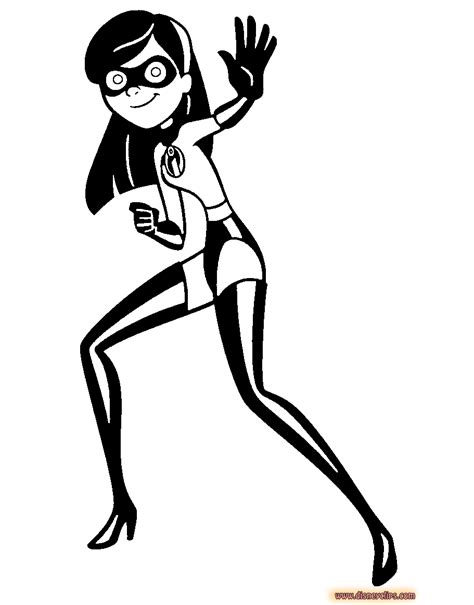 incredibles girls coloring pages coloring pages