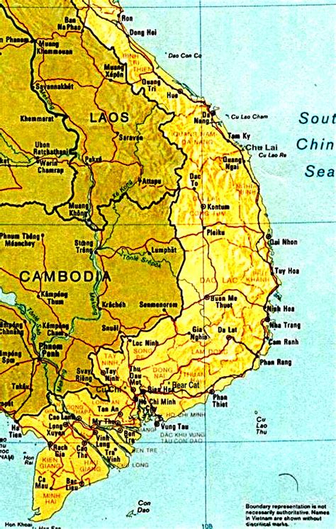map  south vietnam showing