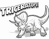 Coloring Triceratops Pages Printable Kids sketch template
