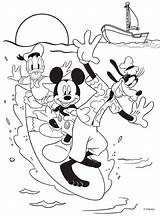 Coloring Mickey Mouse Printable Donald Goofy Duck sketch template