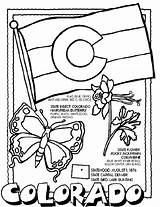 Colorado Coloring Pages State Kids California Crayola Printables Printable Flag Color Michigan Symbols Sheets Drawing Facts States Springs Colored Flower sketch template