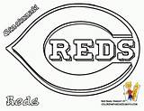 Coloring Pages Baseball Logo Mlb Reds Cincinnati Kids Major League Printable Softball Print Mascot Bengals Clipart Red Color Sox Boys sketch template