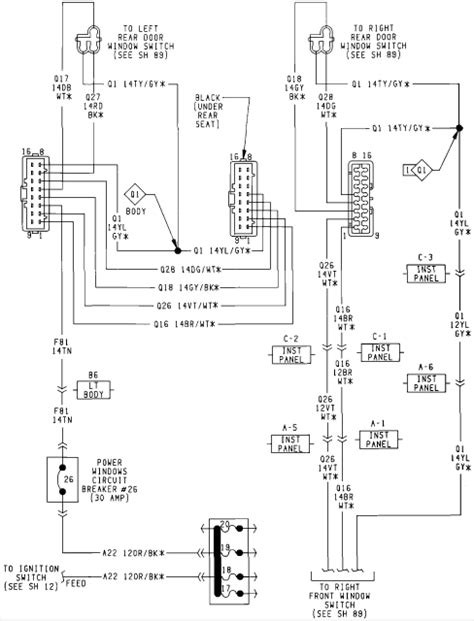jeep grand cherokee driver door wiring diagram