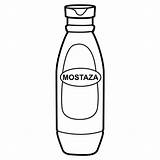 Colorear Mostaza Ketchup Mustard Tablero sketch template