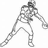 Coloring Pages Quarterback Color Printable Getcolorings Print College sketch template
