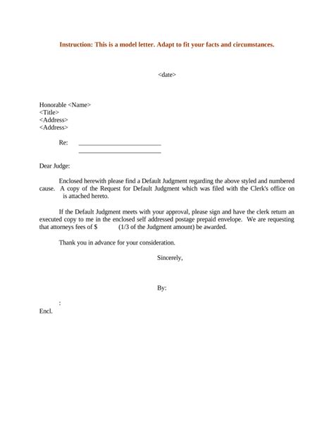 sample letter judge  template pdffiller