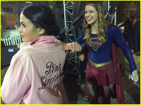 Supergirl S Melissa Benoist And Jenna Dewan Visit Grease