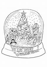 Coloring Snowglobe Snow Globes Bestcoloringpagesforkids Colorironline sketch template
