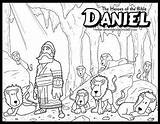 Bible Coloring Pages Heroes Daniel Lions Colouring School Sunday Behance sketch template