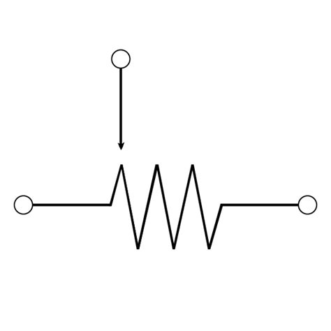 potentiometer schematic symbol  white background wisc  oer