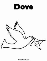 Dove Coloring Holy Spirit Sheet Template sketch template