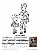 Baden Powell Robert Boy Scouts Coloring Cub Pages Lord Scout Writing Smyth Stephenson January Prompts Worksheets Open Beaver Gilwell Journals sketch template