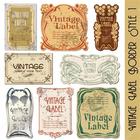vintage style label stock vector  bomg