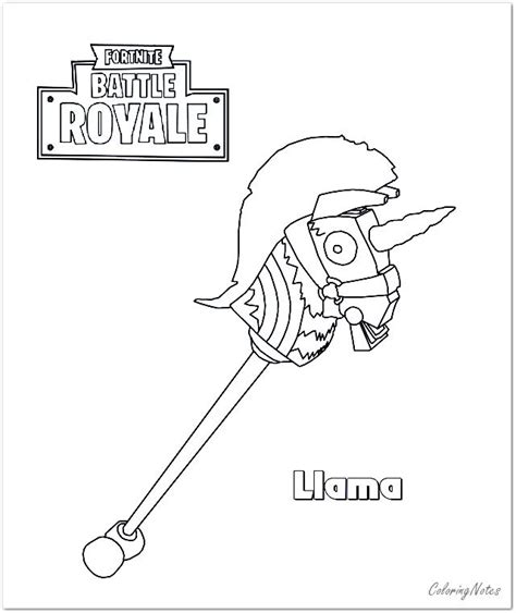 llama fortnite coloring pages printable coloring page central