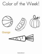 Coloring Color Orange Week Pages Preschool Range Colors Activities Twistynoodle Print Worksheets Things Twisty Activity Noodle Book Crafts Outline Favorites sketch template