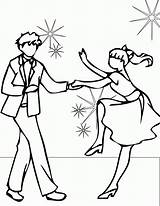 Coloring Pages Dance Jazz Dancing Kids Class Colour sketch template