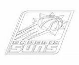 Coloring Pages Nba Phoenix Suns Logo Sport Online Printable Info sketch template