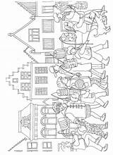 Laternenumzug Sankt Maarten Straat Malvorlage Vorbereitung Kleurplaten sketch template