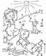 Coloring Spring Pages Kids Color Printable Sheets Kid Book Sunny Nature Sheet Boys Fun Preschool Colouring Clipart Girl Colorat Primavara sketch template
