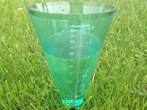 rain gauge record  rainfall  inches  millimetres