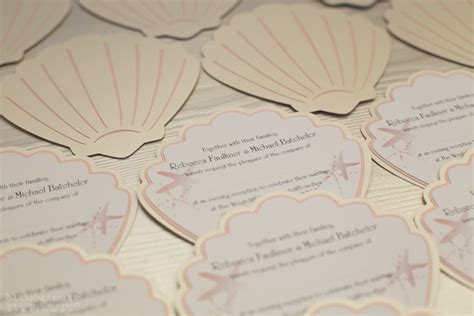 coastal finds collection beach themed wedding invitations  save