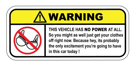 power warning sticker