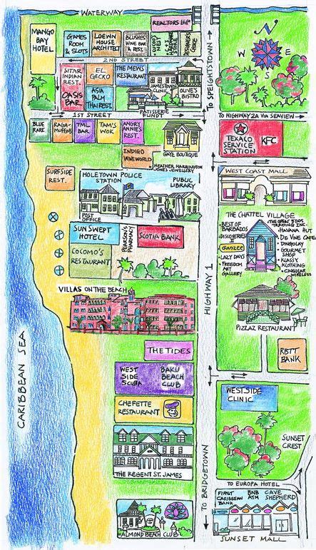 Holetown Tourist Map Holetown Barbados • Mappery Tourist Map