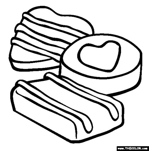 valentines day chocolates coloring page