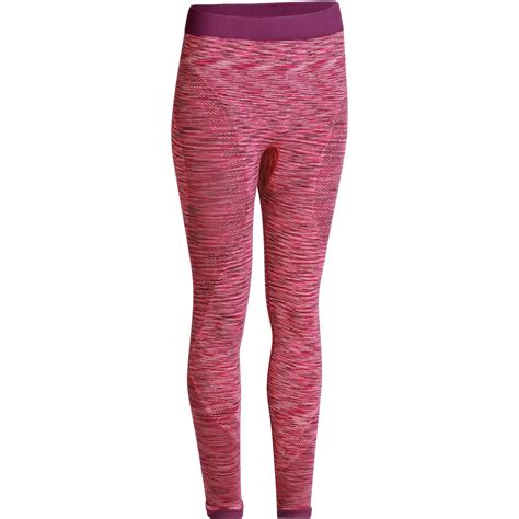 yoga  womens seamless  leggings pink domyos  decathlon