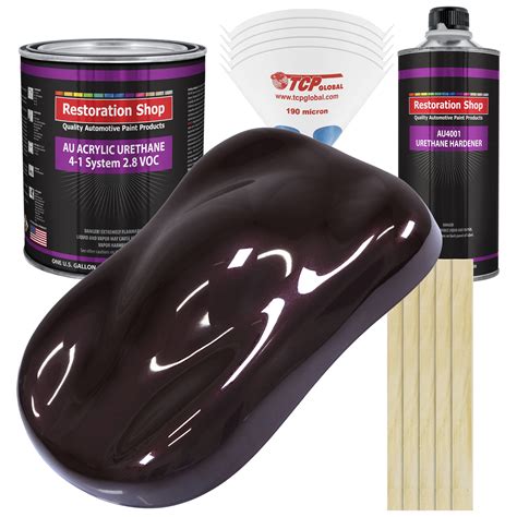 restoration shop black cherry pearl acrylic urethane auto paint complete gallon paint kit