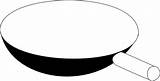 Clipart Pan Wok Frying Cliparts Clip Library Cookware Vector Drawing Fry sketch template