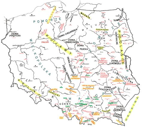 mapa regionow polski