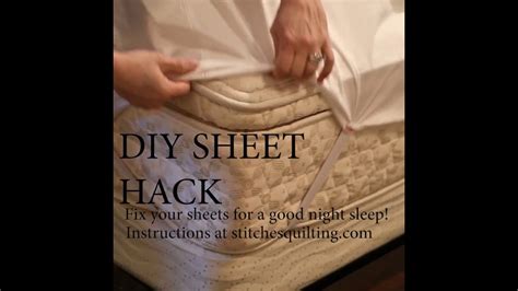 diy sheet hack stay put fitted sheet youtube