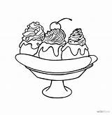 Banana Split Coloring Pages Ice Cream Wayne Thiebaud Drawing Comments Drawings Color Sheets Getcolorings Choose Board Draw sketch template