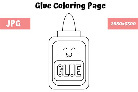 glue coloring page  kids grafica  mybeautifulfiles creative fabrica