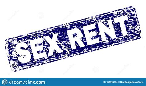 Scratched Sex Rent Framed Rounded Rectangle Stamp Stock Vector