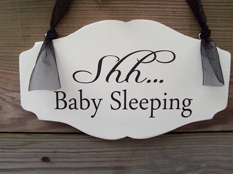 shh baby sleeping wood vinyl sign nursery sign  mom