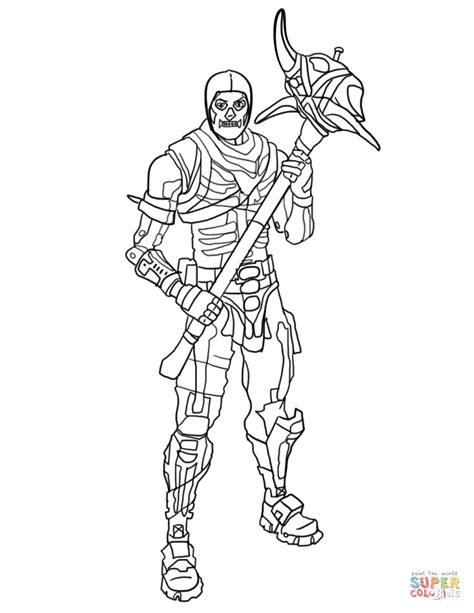 fortnite skull trooper coloring page  printable coloring pages
