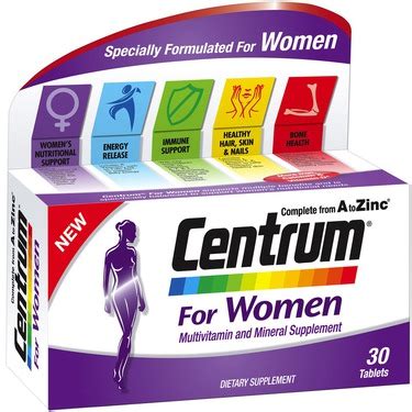 centrum complete   zinc  women multivitamin  mineral