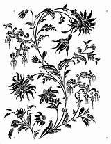 Rococo Flowers Chinoiserie Stencil Stencils Library Range Choose Board sketch template