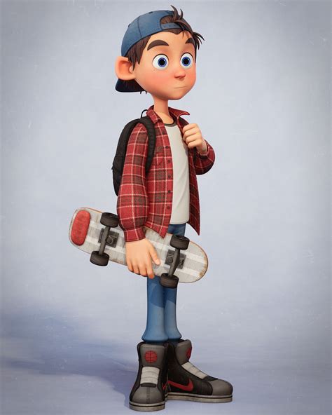 character animation zbrush character  model character boy