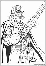 Pages Wars Star Darth Vader Coloring Color Print Online sketch template