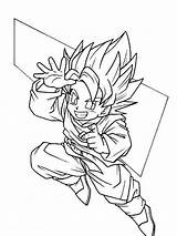 Goten Saiyan Pages Coloring Super Recommended sketch template