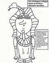 Plagues Egyptian Pharaoh Moses Plague Kills Firstborn Template Coffin Coloringhome sketch template