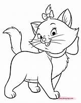 Coloring Aristocats Marie Pages Disney Book Posing sketch template