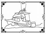 Coloring Ship Pages Cruise Template Captain sketch template