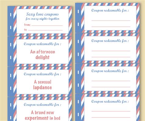 instant download printable sexy love coupons book blank love