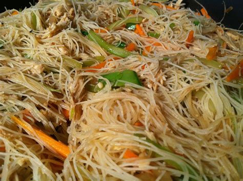 filipino pancit with rice noodles pancit bihon recipe