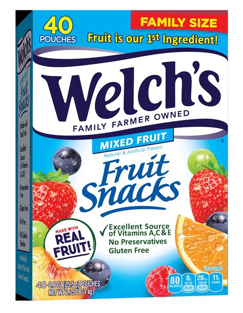 welchs mixed fruit snacks  pack  oz  count walmartcom