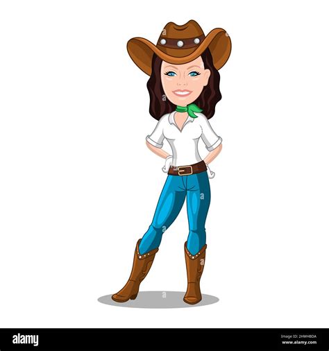 cowgirl with gun stock vector images alamy